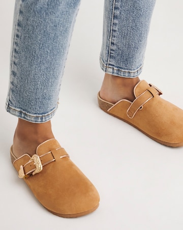 Ellie Footbed Closed Toe Mule Shoe Extra Wide EEE Fit