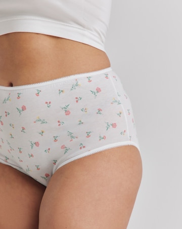 Pretty Secrets 7 Pack Cotton Full Fit Brief Knickers Ditsy Floral