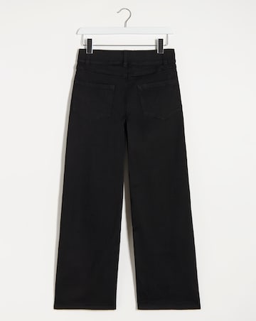 Lottie Black Pull On Wide Leg Jeggings