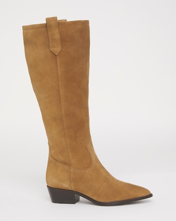 Bonnie Knee High Suede Western Boots - Extra Wide Fit (EEE) & Curvy Calf