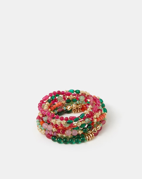 Accessorize 11-Pack Bead Stretch Bracelets
