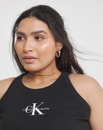 Calvin Klein Jeans Plus Monologo Rib Tank Top