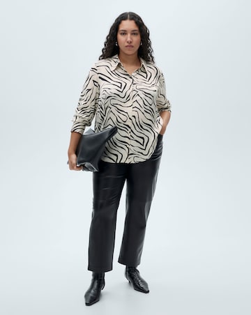 Mango Ideale Zebra Print Shirt