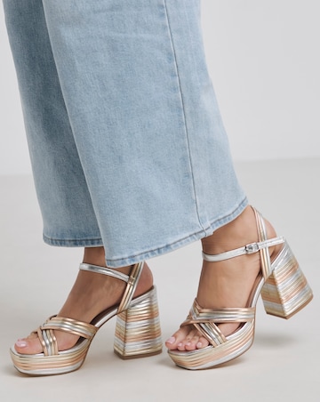 Lupin Multi Strap Platform Heels Extra Wide EEE Fit