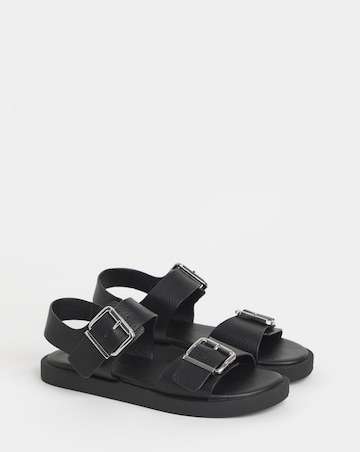 Heidi Two Part Buckle Comfort Sandals - Wide Fit (E)