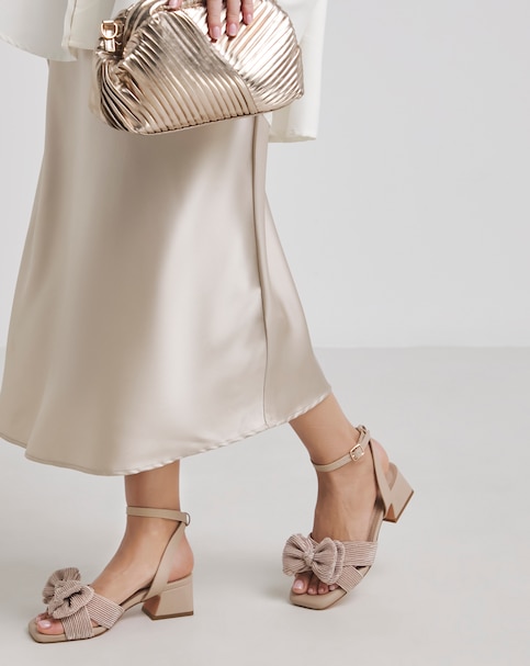 Monet Double Bow Low Block Heel - Extra Wide Fit (EEE)