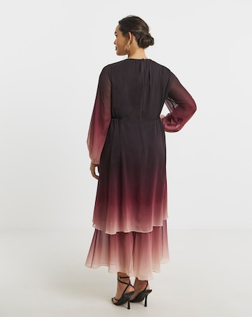 Joanna Hope Ombre Tiered Maxi Dress