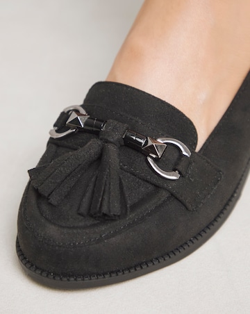 Simply Be Tampa Low Cut Tassel Loafers Extra Wide EEE Fit