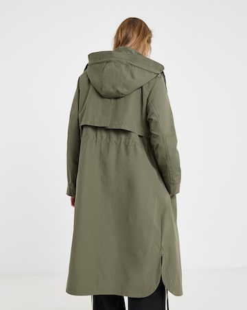Khaki Storm Flap Detail Parka