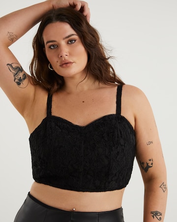Black Lace Corset Top
