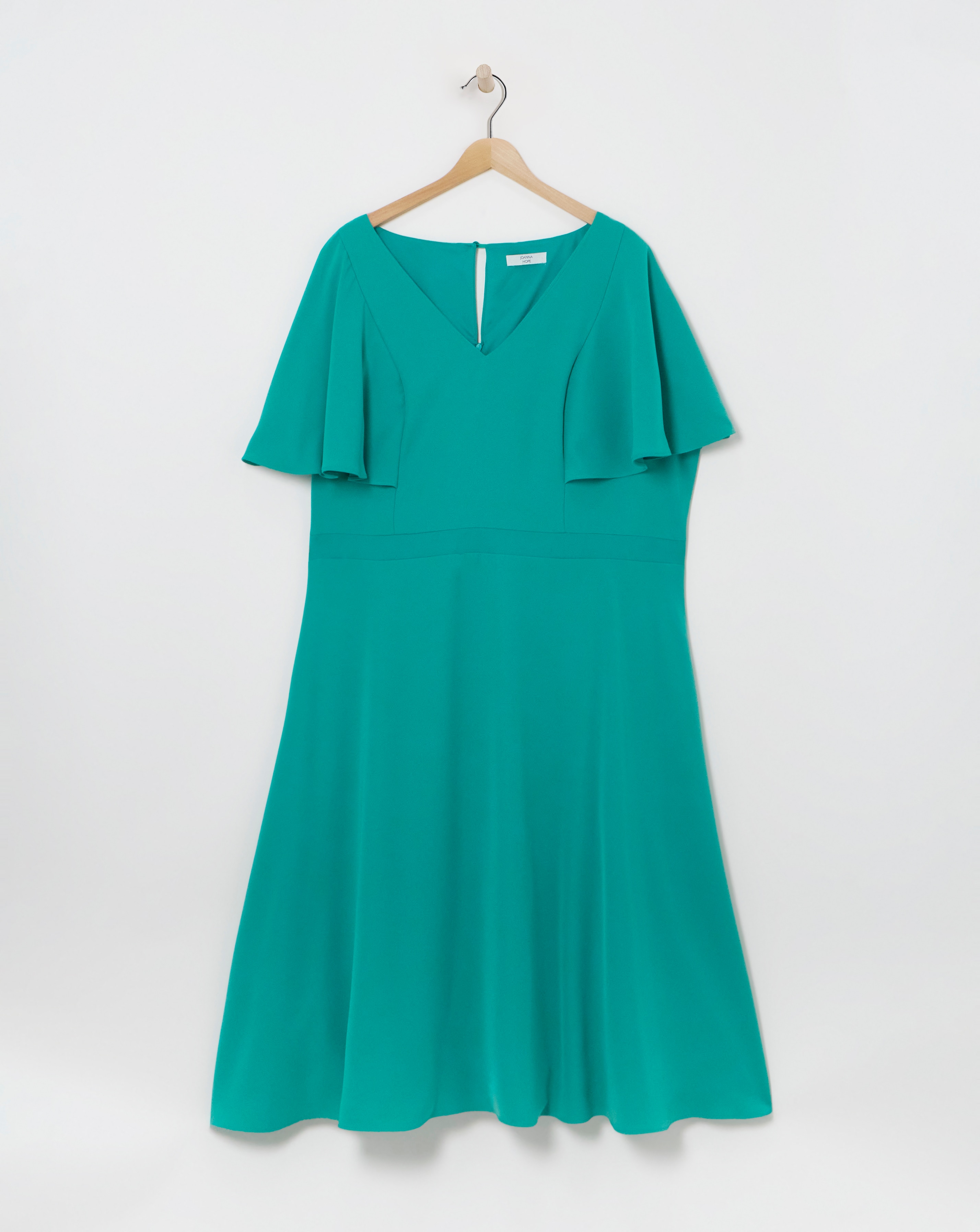 Joanna Hope Green Angel Sleeve Midi Dress | Simply Be Joanna Hope Green Angel Sleeve Midi Dress | Simply Be