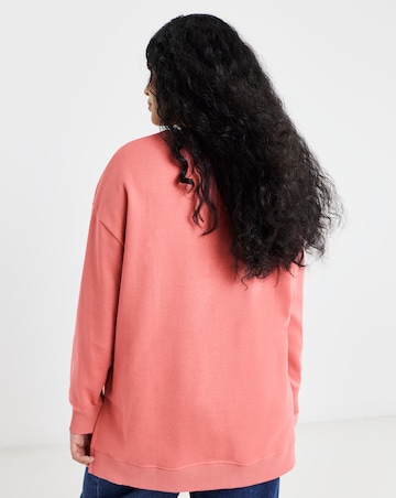 Rose Side Split Sweatshirt Tunic