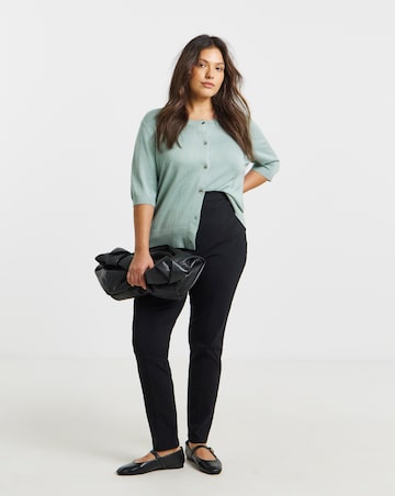 Black Bengaline Super Stretch Pull On Trouser