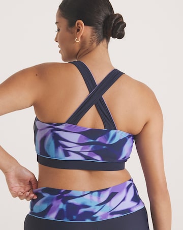 Sports Swim Bikini Cross Back Crop Top