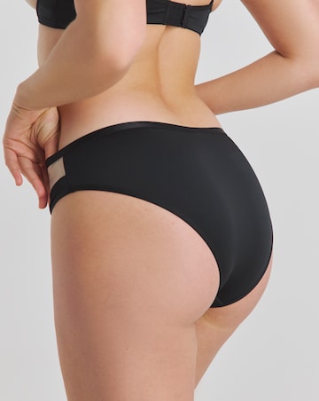 Simply Be Cora Mesh Midi Brief Knickers Black
