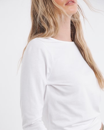 Black, White & Grey Pack of 3 Pure Cotton Slash Neck Tops