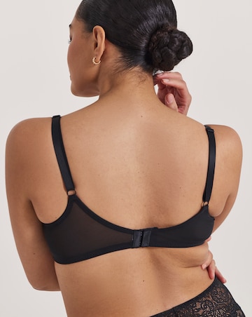 Pretty Secrets Mila Lace Wired Padded Balcony Bra (B-F) Black