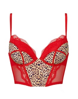 Ann Summers Instinctive Padded Plunge Wired Basque Red