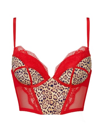 Ann Summers Instinctive Padded Plunge Wired Basque Red