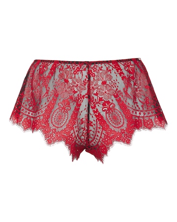 Figleaves Curve Adore Red Lace French Knickers