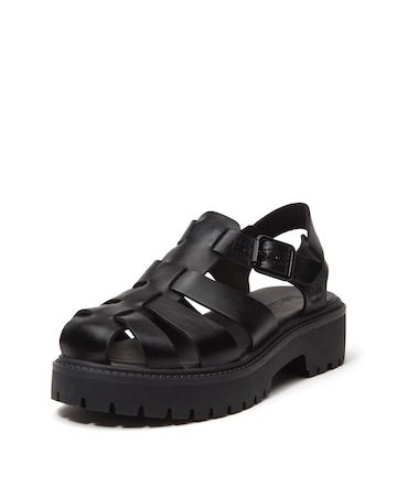 Timberland Stone Street Fisherman Black Full Grain Sandals