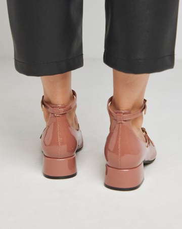 Reno Mary Jane Ankle Strap Block Heel Shoes - Extra Wide Fit (EEE)