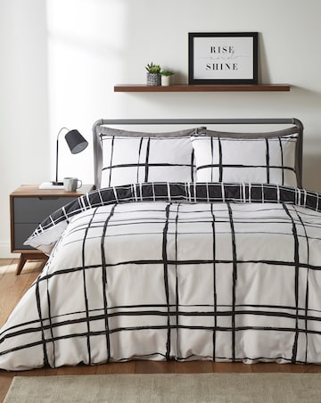 Wilson Check Duvet Cover Set - Black