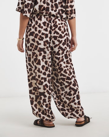 Simply Be Leopard Crinkle Balloon Trouser