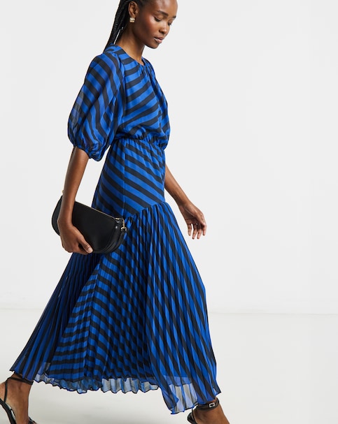 Joanna Hope Stripe Print Tea Dress