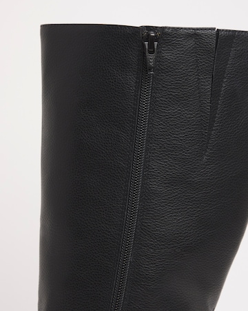Eden Buckle Detail Knee High Boots Extra Wide EEE Fit Super Curvy Calf