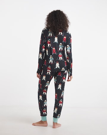 Chelsea Peers Skiing Dog Family Pyjama Set Womens