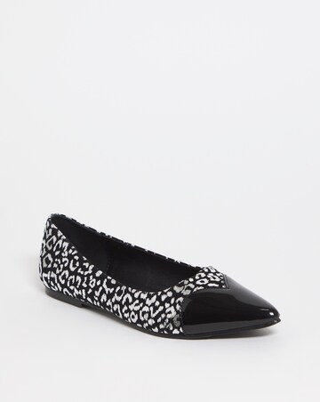 Maya Heart Toe Cap Ballerina Shoes - Extra Wide Fit (EEE)