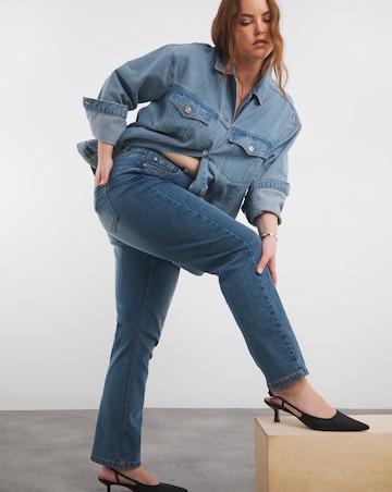 24/7 Western Blue Straight Leg Jeans