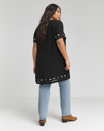 Joe Browns Embroidered Floral Crinkle Tunic