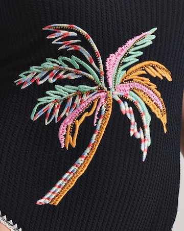 MAGISCULPT Statement Palm Embroidered Swimsuit