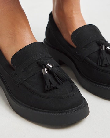 Juno Chunky Tassel Loafers - Wide Fit (E)