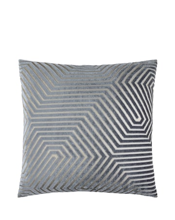 Paoletti Evoke Cut Velvet Large Cushion Cover - Charcoal
