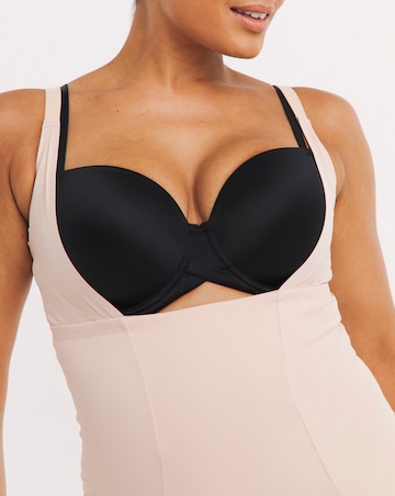 Figleaves Smoothing Shaping Wear Your Own Bra Thigh & Body Slimmer - Latte