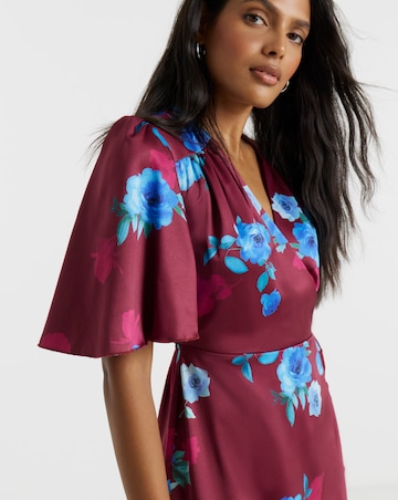 Flounce London Floral Wrap Dress