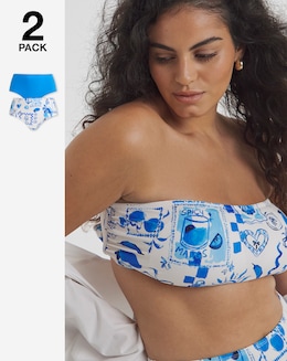 Value 2 Pack High Waisted Bikini Bottoms