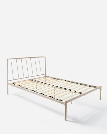Cole Curved Metal Bed with 3 Layer Memory Foam Hybrid Mattress