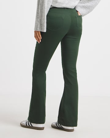 Khaki Flare Leg Jegging