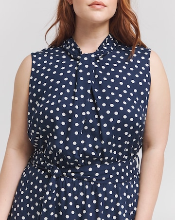 Joe Browns Maisie Polka Dot Midi Aysmmetric Dress