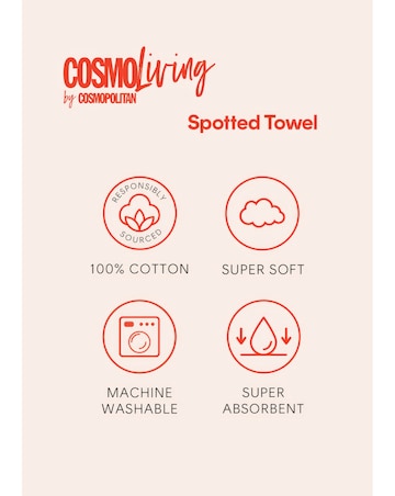 Cosmo Spot Cotton 4 Piece Towel Bale