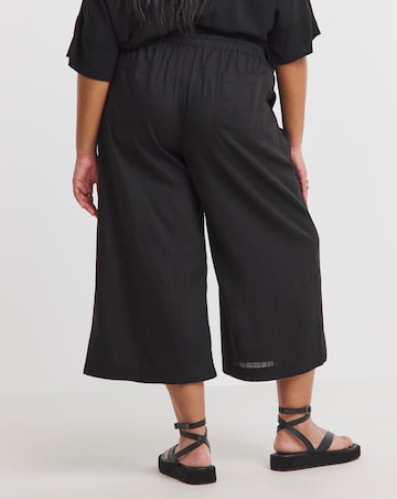 Tie Waist Linen Mix Culottes