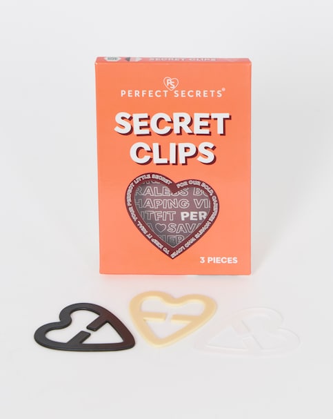 MAGIC Bodyfashion 3 Pack Perfect Secrets Bra Clips - Clear / Cappuccino / Black