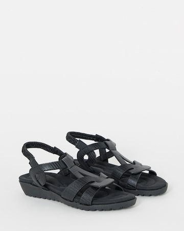 Larisa Twist Detail Comfort Sandals - Extra Wide Fit (EEE)