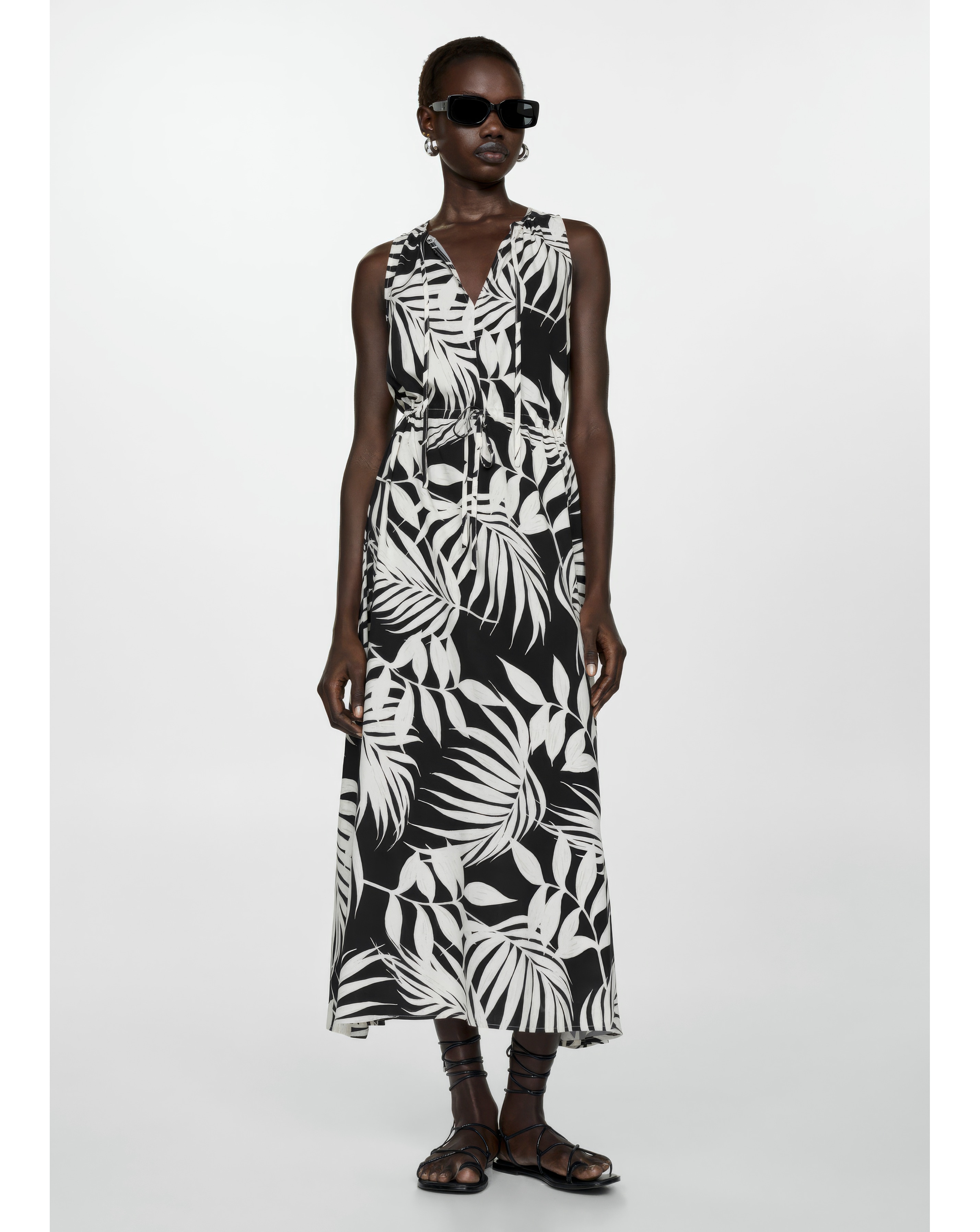 Mango Julia Leaf Print Dress Simply Be