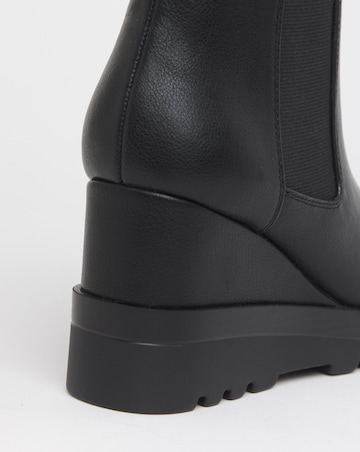 Piza Wedge Chelsea Ankle Boots - Wide Fit (E)