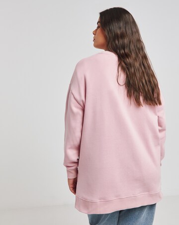 Blush Side Split Sweatshirt Tunic